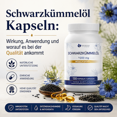 Provilea Schwarzkümmelöl Kapseln 1000mg Nigella sativa